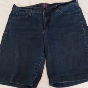 New York Denim Jeans Women's high rise Dark washed shorts.12 Summer,Beachy,